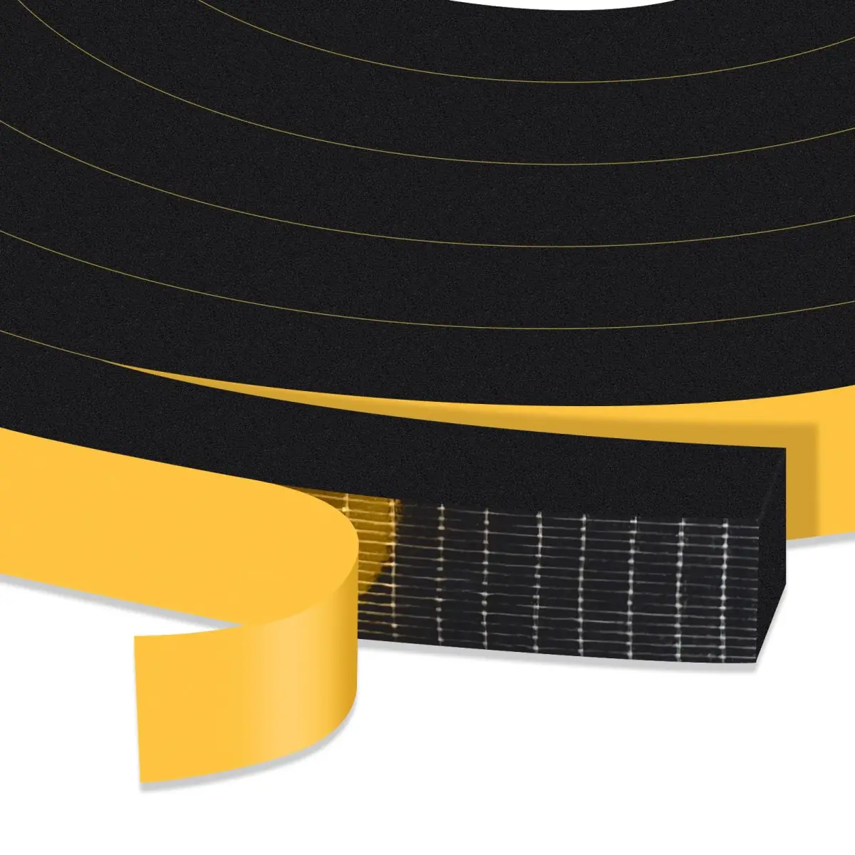 Trisiki Square Foam Insulation Tape 13ft (3.96m) | Blocks Drafts, Reduces Noise & Vibration - main product image