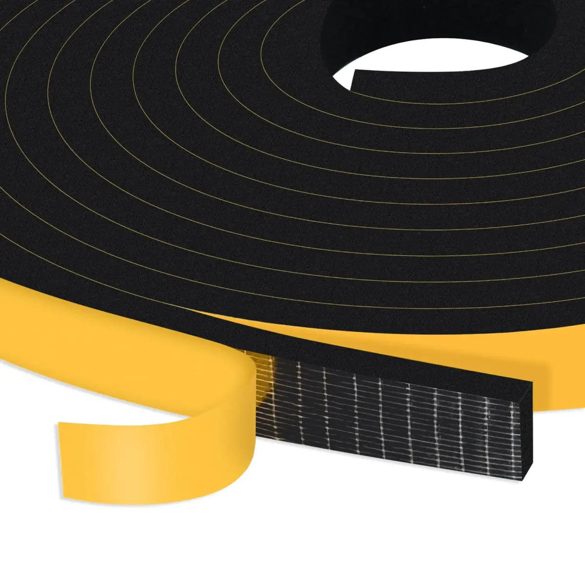 Trisiki High Density Foam Weather Stripping Seal Strip 12.7mm x 6.35mm x 7.9m (1/2 In x 1/4 In x 26Ft) | Energy Saving Door Seal - main product image