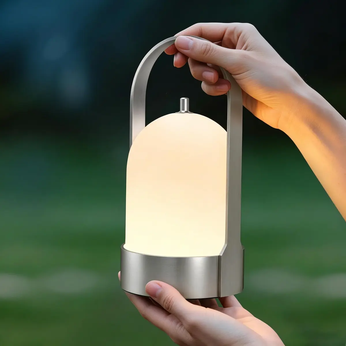 Tubicen Portable Table Lamp Rechargeable Outdoor Lantern with Handle | Waterproof, Dimmable, 4000mAh Battery - main product image