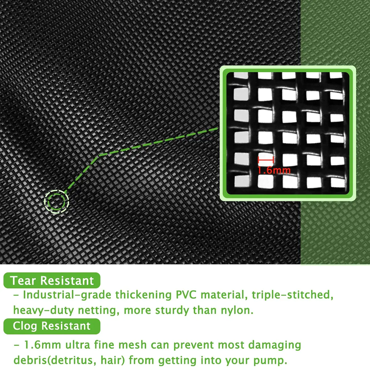 Hecaty Large Pump Barrier Bag 24" x 26" | Heavy-Duty Mesh for Pond Pumps - view 3