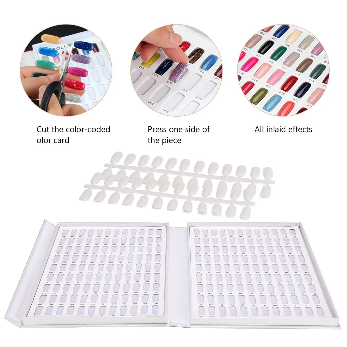 Noverlife 216 Colors Nail Art Gel Polish Display Book, 240 Flat Tips | Color Chart for Nail Art - view 5