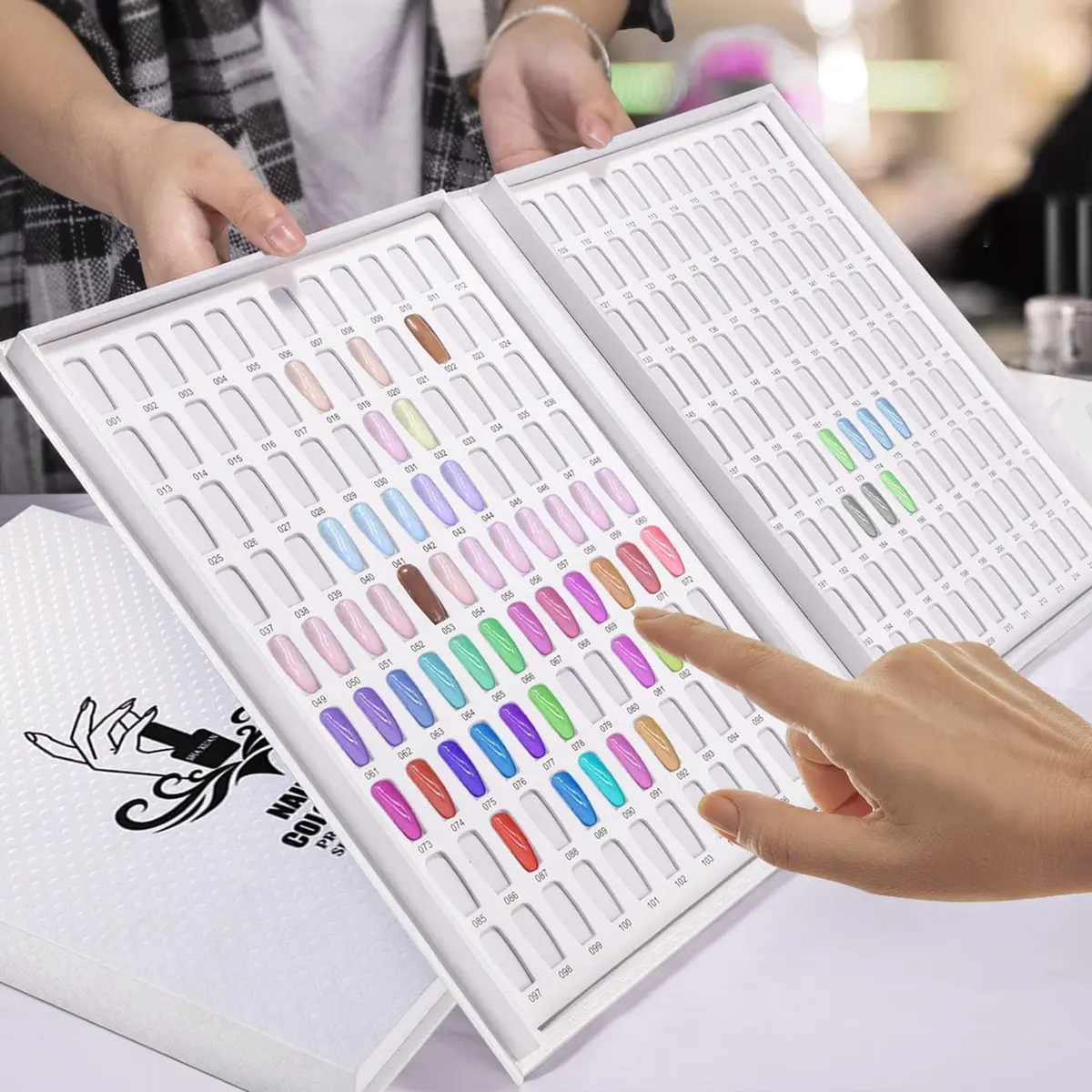 Noverlife 216 Colors Nail Art Gel Polish Display Book, 240 Flat Tips | Color Chart for Nail Art - view 2