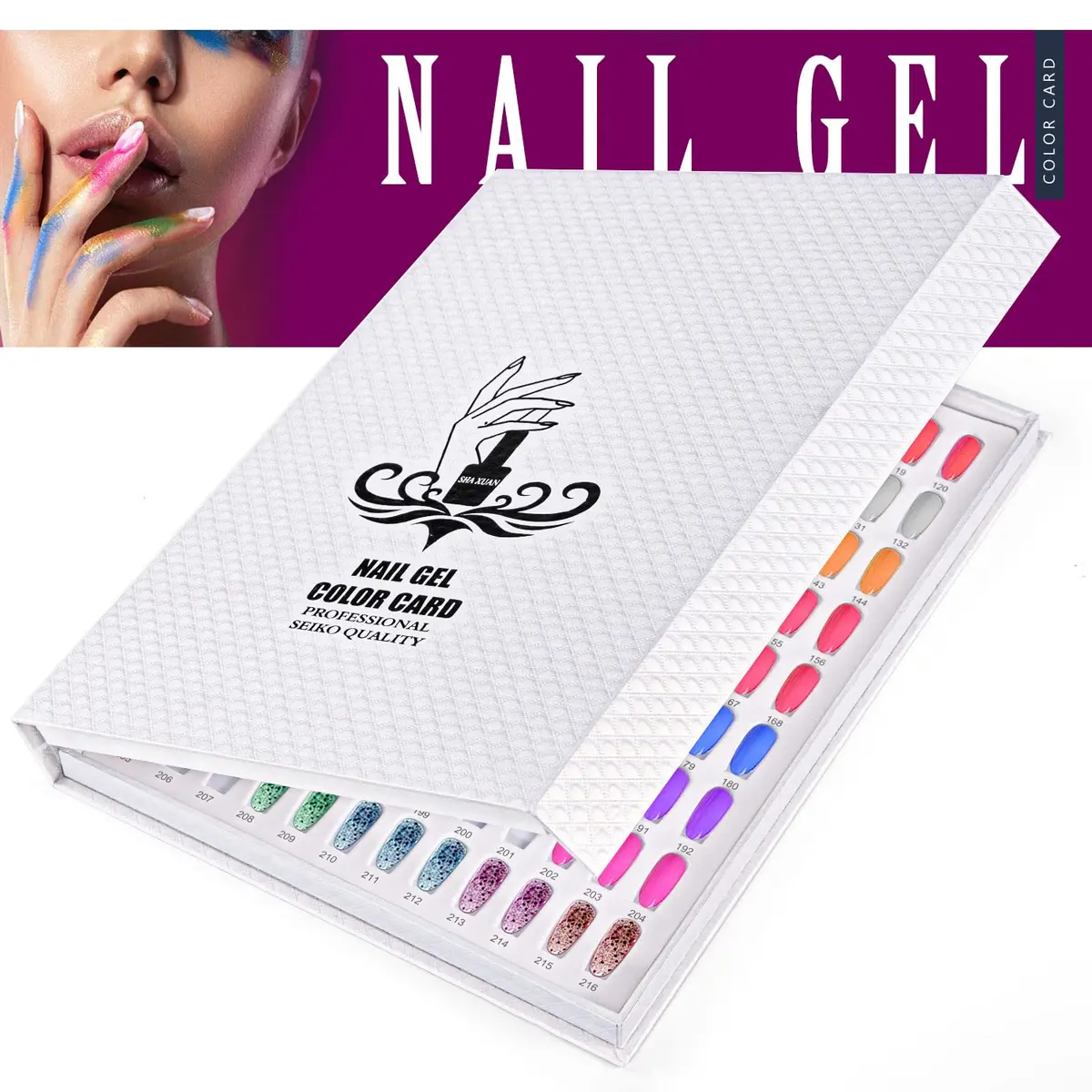 Noverlife 216 Colors Nail Art Gel Polish Display Book, 240 Flat Tips | Color Chart for Nail Art - view 3