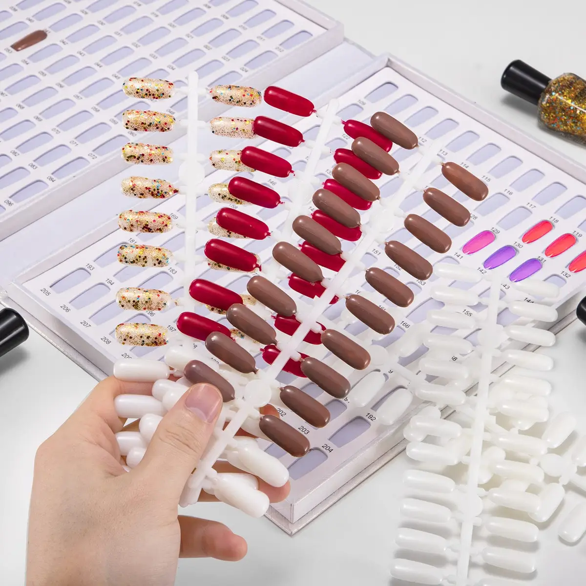 Noverlife 216 Colors Nail Art Gel Polish Display Book, 240 Flat Tips | Color Chart for Nail Art - view 4