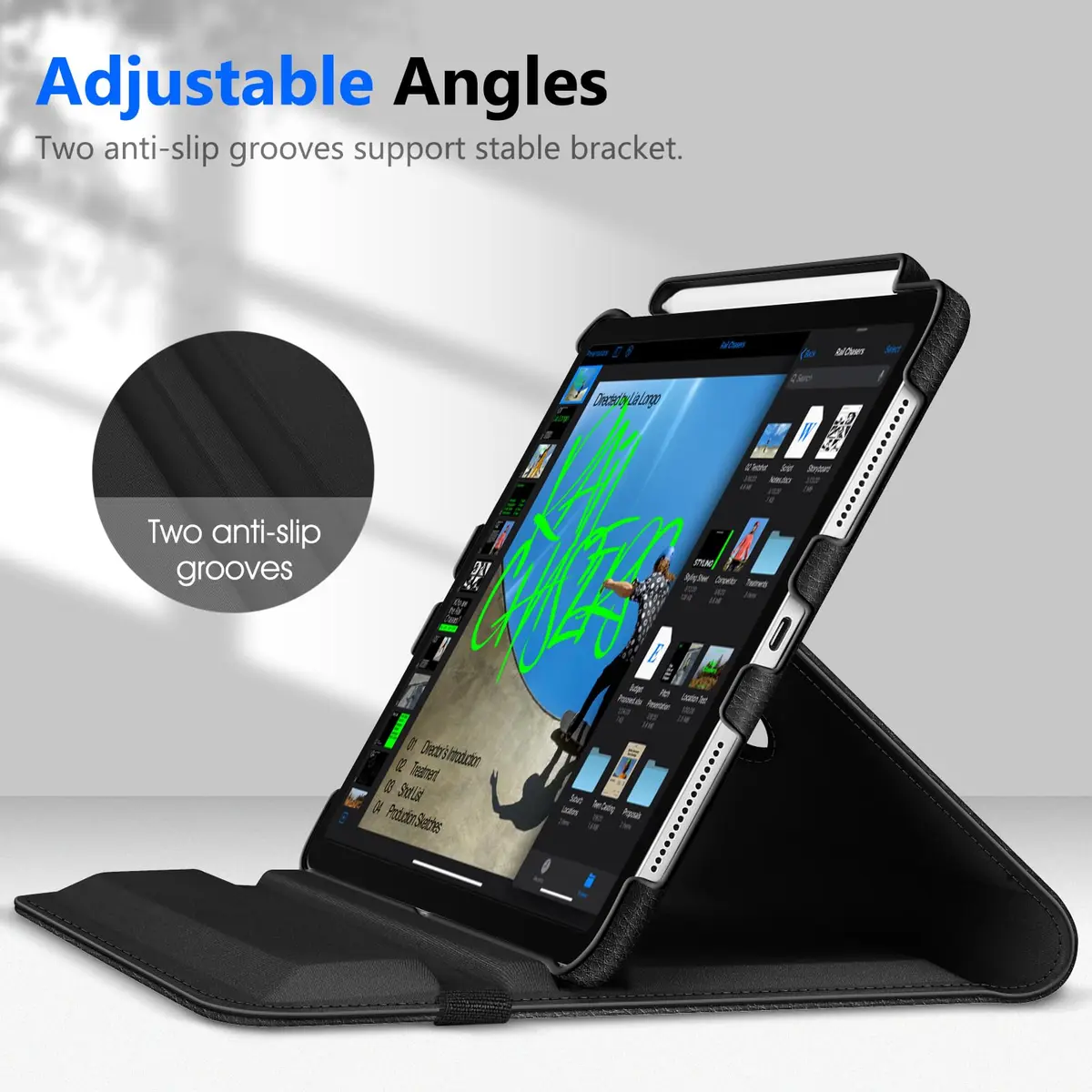 FINTIE Rotating Case for iPad Pro 11-inch (4th/3rd/2nd/1st Gen) | 11 inch, Polycarbonate & Faux Leather, Auto Wake/Sleep - view 8