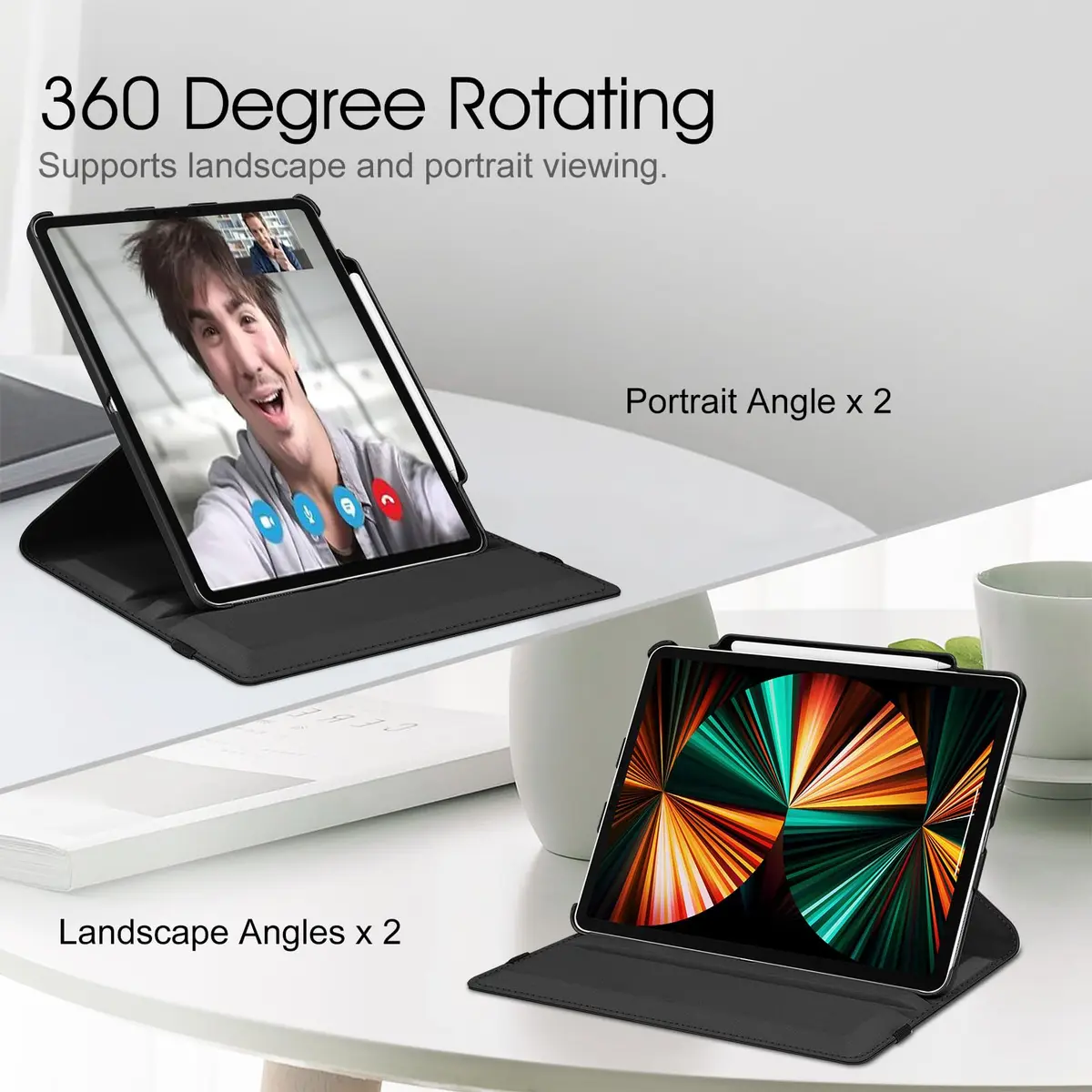 FINTIE Rotating Case for iPad Pro 12.9-inch 6th/5th/4th/3rd Generation | Dual Layer Protection & Auto Sleep - view 4