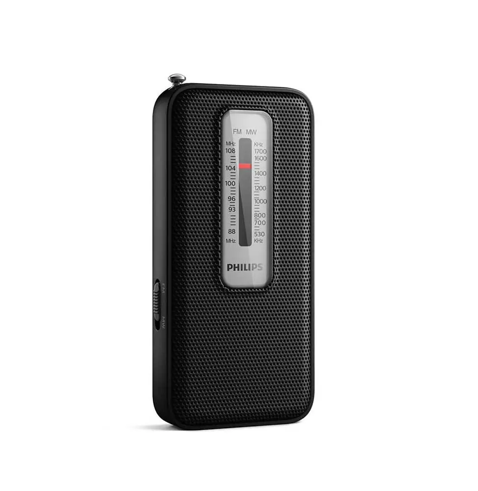 PHILIPS TAR1506 Portable AM FM Radio, Battery Operated, Tuning Light, Excellent Reception Black (15.62 cm x 8.5 cm x 3.73 cm) - view 5