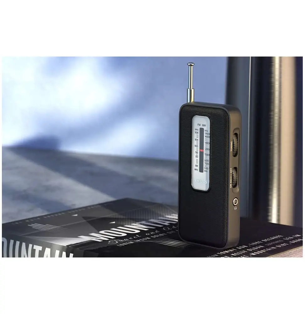 PHILIPS TAR1506 Portable AM FM Radio, Battery Operated, Tuning Light, Excellent Reception Black (15.62 cm x 8.5 cm x 3.73 cm) - view 7