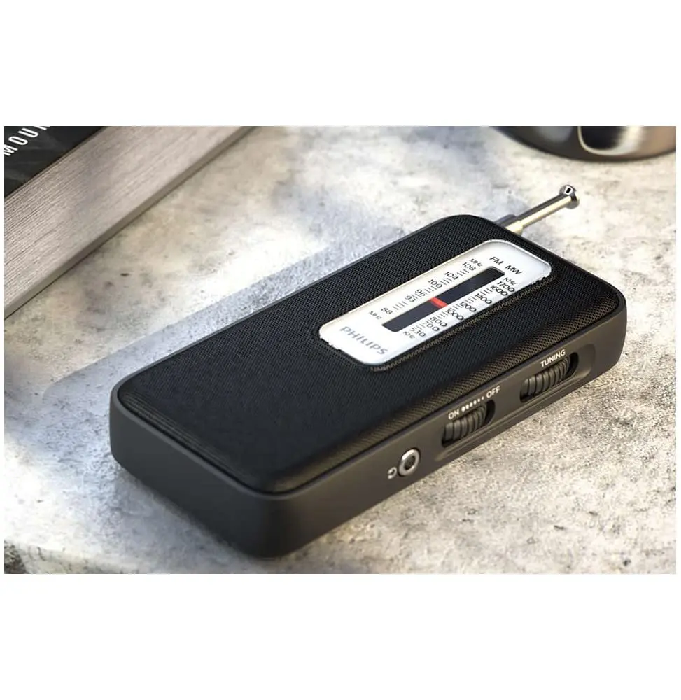 PHILIPS TAR1506 Portable AM FM Radio, Battery Operated, Tuning Light, Excellent Reception Black (15.62 cm x 8.5 cm x 3.73 cm) - view 9