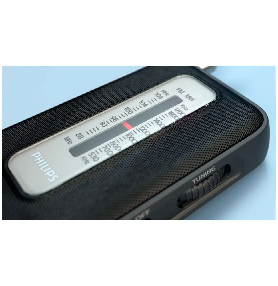 PHILIPS TAR1506 Portable AM FM Radio, Battery Operated, Tuning Light, Excellent Reception Black (15.62 cm x 8.5 cm x 3.73 cm) - view 10