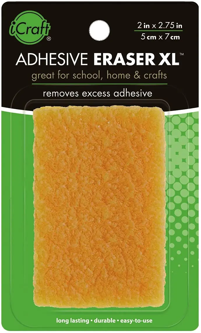 iCraft Adhesive Eraser and Pick-up XL, Yellow, 2" x 2.75" (5 cm x 7 cm) - main product image