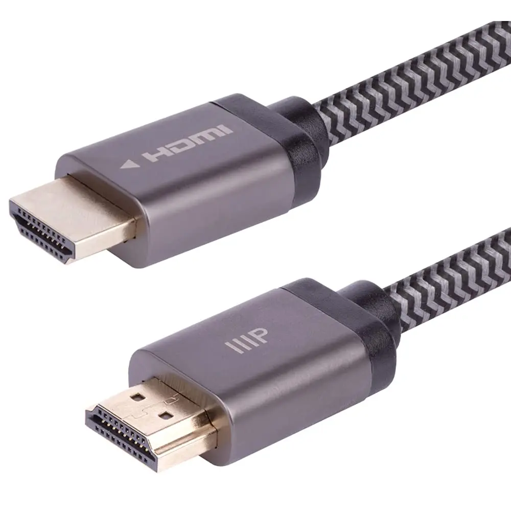 Monoprice 8K Certified Braided Ultra High Speed HDMI 2.1 Cable 0.91m (3 ft) | Supports 8K@60Hz, 48Gbps, eARC, Dynamic HDR - main product image