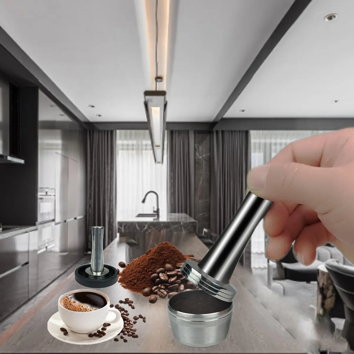 Boicafe Coffee Tamper 40mm 41mm | Stainless Steel Espresso Tamper with Mat & Accessories - view 5