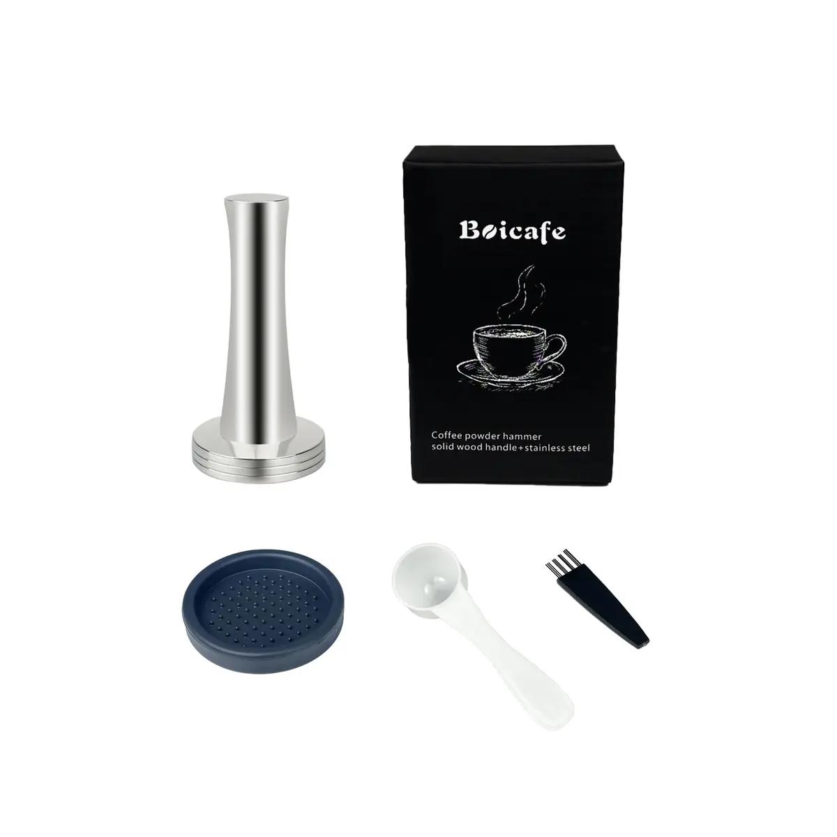 Boicafe Coffee Tamper 40mm 41mm | Stainless Steel Espresso Tamper with Mat & Accessories - view 2