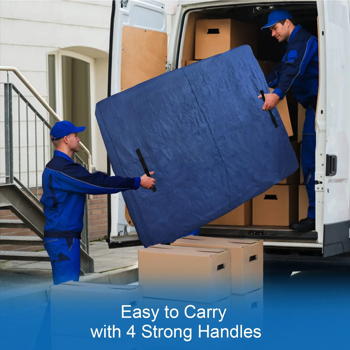 Coldwind Mattress Bags for Moving & Storage Queen Waterproof 82" x 63" x 15" | Heavy Duty Reusable Waterproof Mattress Cover - view 2