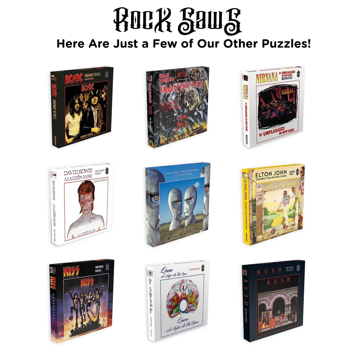 RockSaws Queen Greatest Hits 500 Piece Jigsaw Puzzle | Officially Licensed Queen Merchandise & Collectibles - Glare Free - Precision Fit - view 6