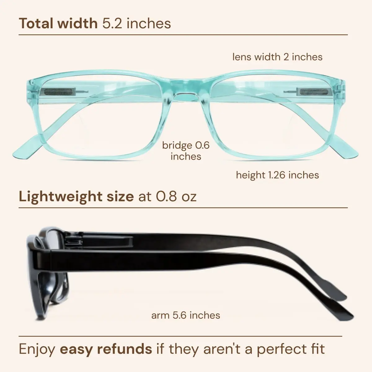 Gaoye 1.75 Professional Reading Glasses 5-Pack | Blue Light Protection, Spring Hinges - view 8