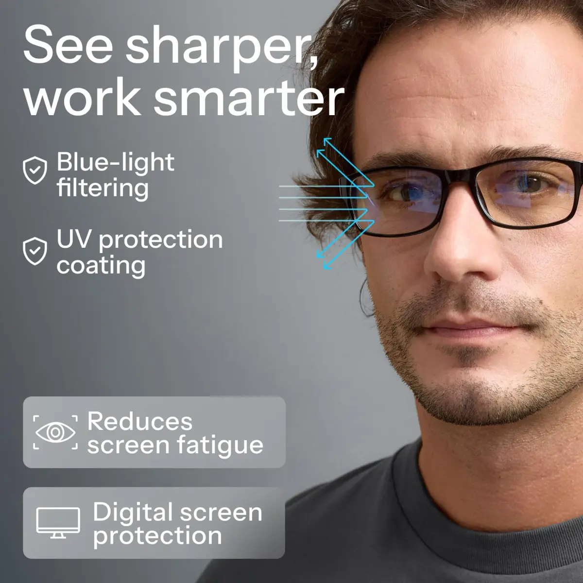 Gaoye 1.25x Blue Light Blocking Reading Glasses 5-Pack | Lightweight TR90 Frame - view 6