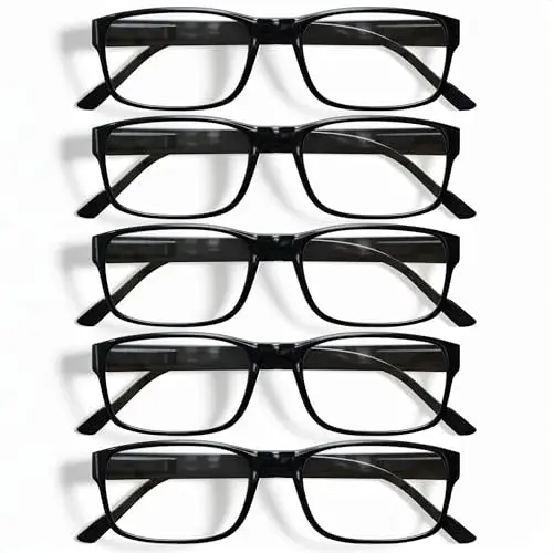 Gaoye Blue Light Blocking Reading Glasses 1.75 Strength | 5-Pack Aviator Style with Spring Hinges - main product image