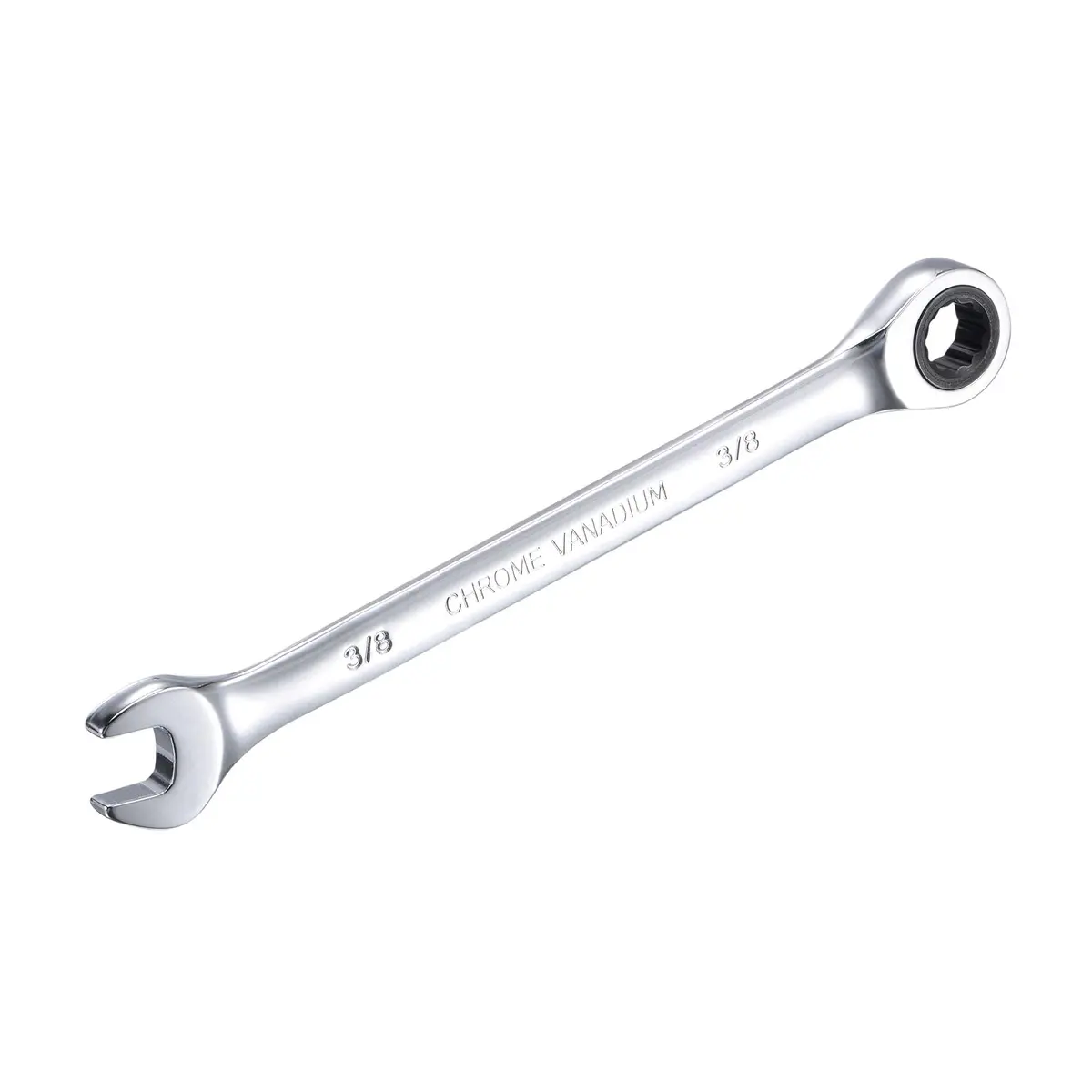 uxcell 3/8 Inch Ratcheting Combination Wrench 12 Point | Durable Chrome Vanadium Alloy - view 5
