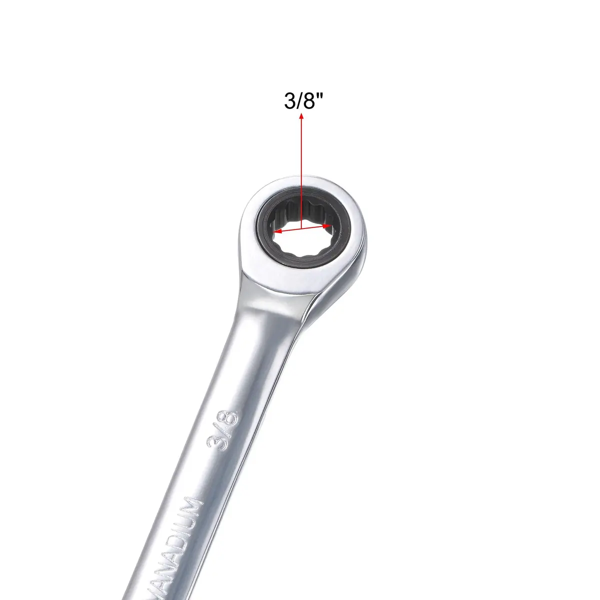 uxcell 3/8 Inch Ratcheting Combination Wrench 12 Point | Durable Chrome Vanadium Alloy - view 3