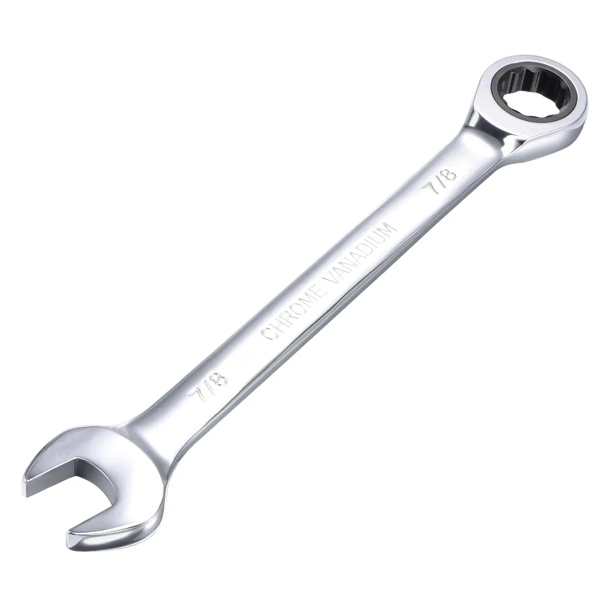 uxcell 7/8 Inch Ratcheting Combination Wrench SAE 11.42-inch Length | Heavy Duty Chrome Vanadium Steel - main product image