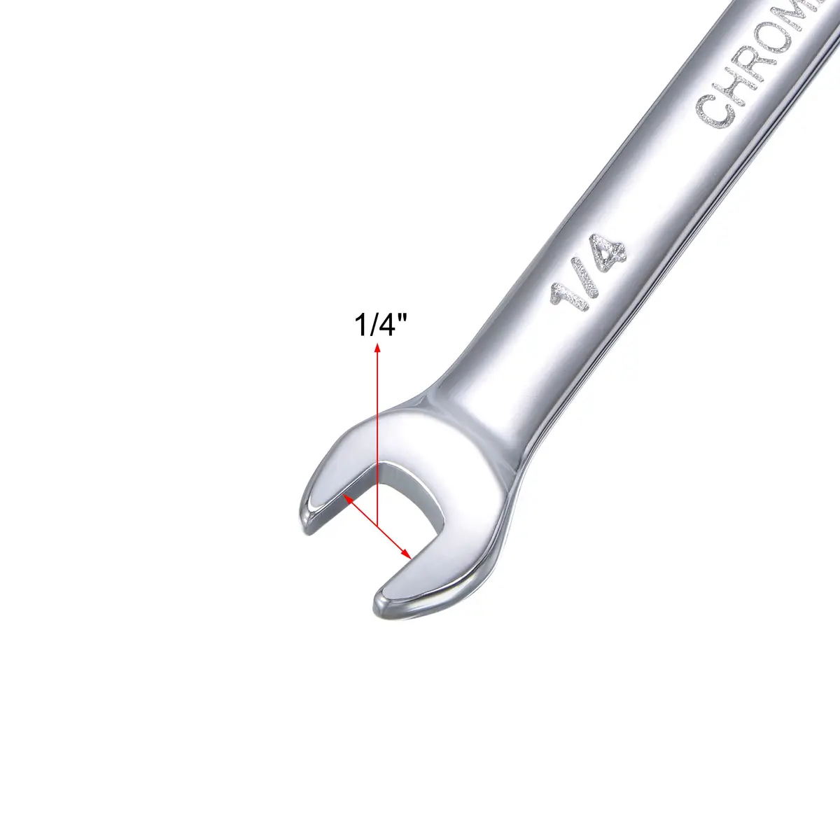 uxcell 1/4 Inch Ratcheting Combination Wrench SAE 72 Teeth 12 Point | Durable Chrome Vanadium Steel, Narrow Space 5° Ratchet - view 4