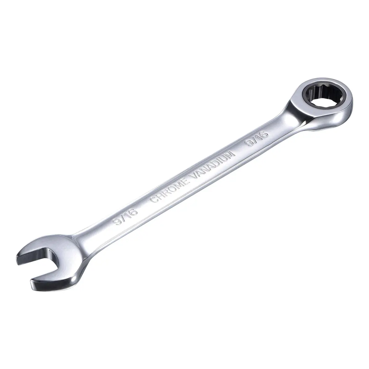 uxcell 9/16 Inch Ratcheting Combination Wrench SAE 72 Teeth 12 Point Ratchet Box Ended Spanner Tools, Cr-V | Durable, Precise & Water-Resistant - main product image