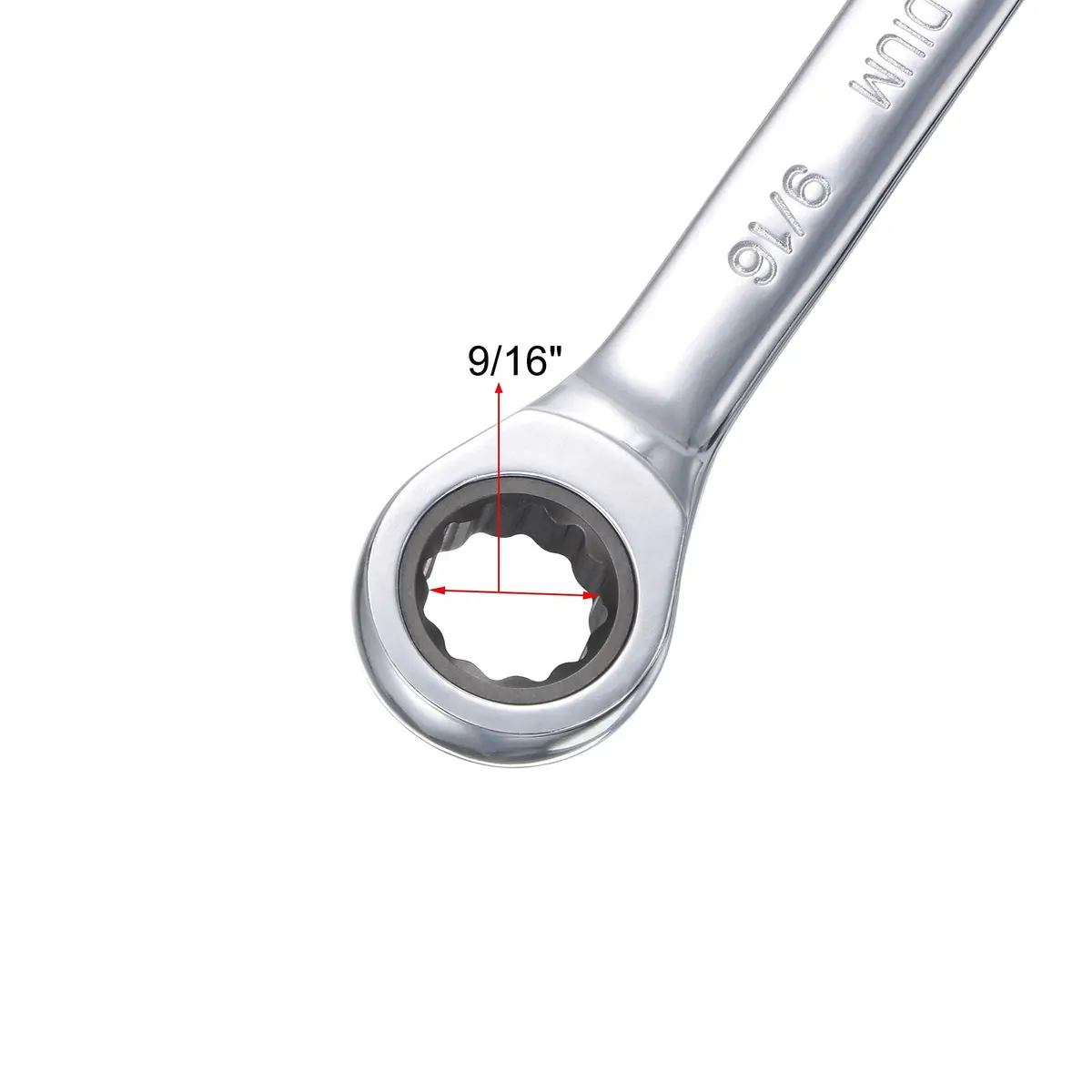 uxcell 9/16 Inch Ratcheting Combination Wrench SAE 72 Teeth 12 Point Ratchet Box Ended Spanner Tools, Cr-V | Durable, Precise & Water-Resistant - view 3
