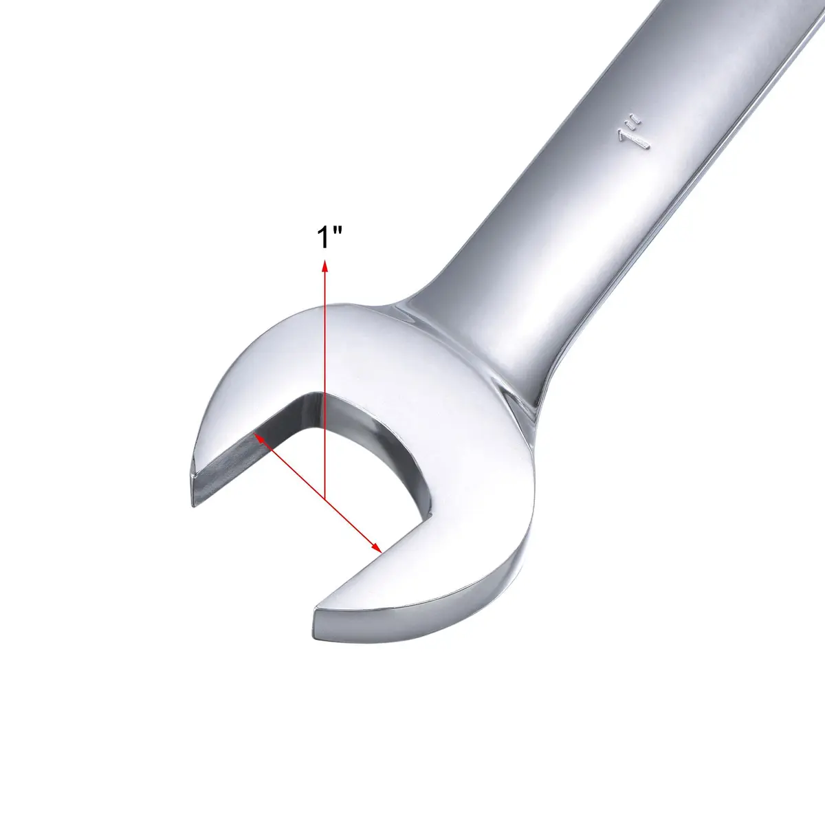 uxcell 1 Inch Ratcheting Combination Wrench SAE 72 Teeth 12 Point | Heavy Duty Chrome Vanadium Steel - view 4