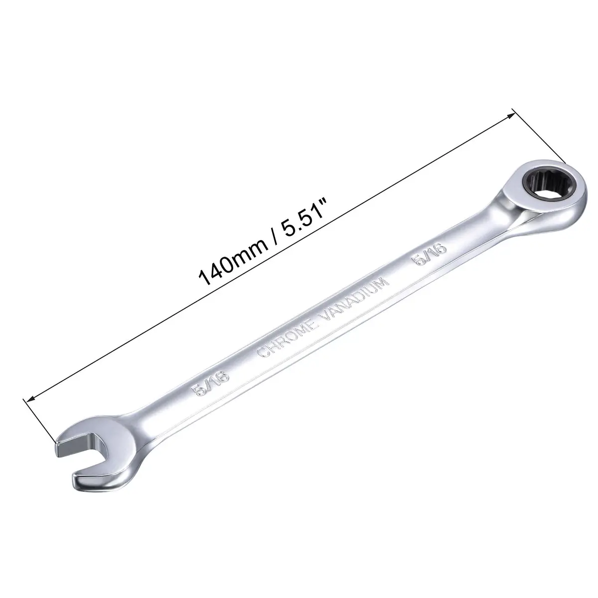uxcell 5/16 Inch Ratcheting Combination Wrench SAE 72 Teeth 12 Point Ratchet Box Ended Spanner Tools, Cr-V | Durable, Precise & Rust-Resistant - view 2