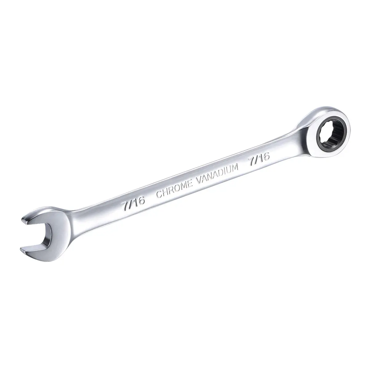 uxcell 7/16 Inch Ratcheting Combination Wrench SAE 72 Teeth 12 Point Ratchet Box Ended Spanner Tools, Cr-V | Durable, Precise & Rust-Resistant - view 5