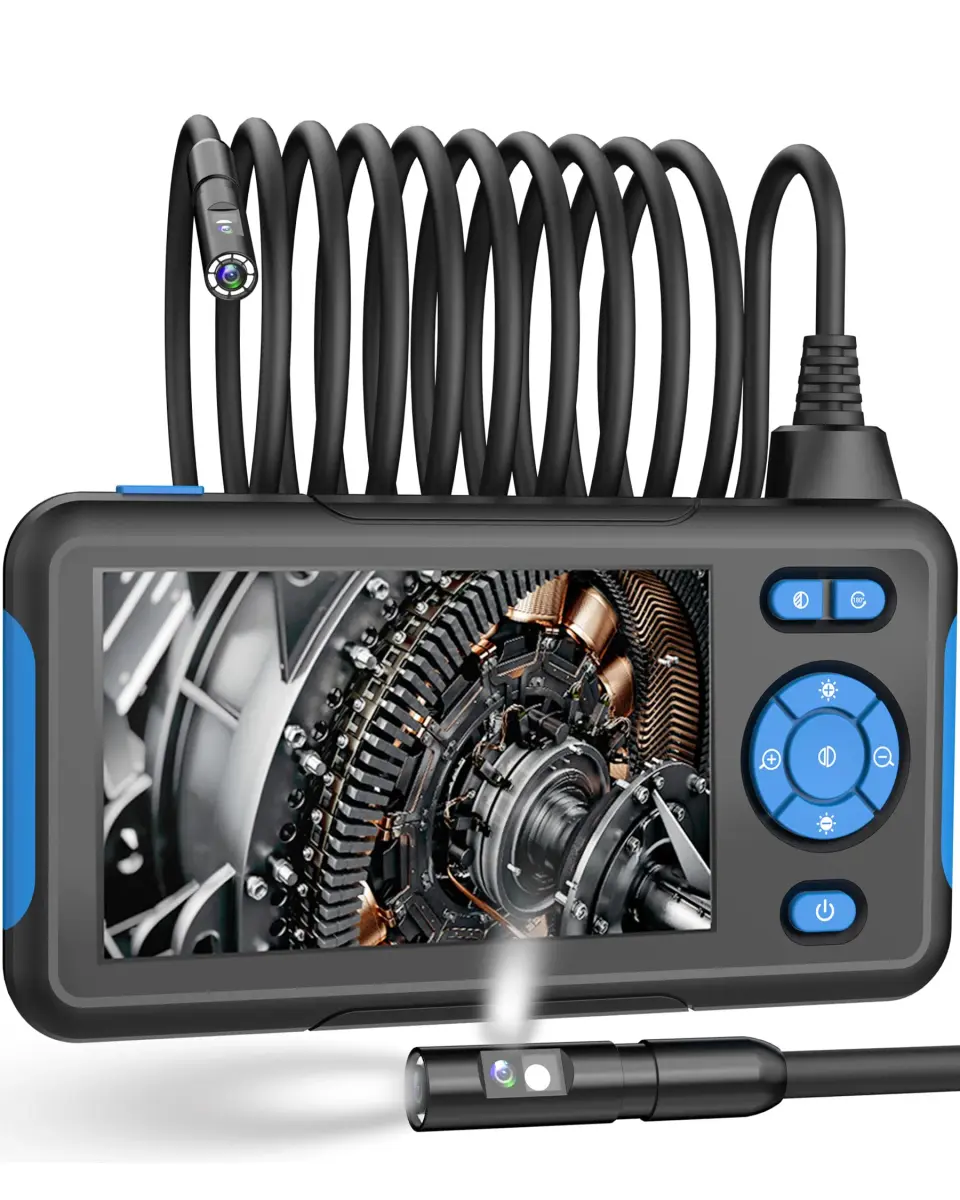 T TAKMLY Industrial Endoscope Borescope Inspection Camera with Dual Lens 1080P HD Display, 16.5ft Semi-Rigid Cable - view 7