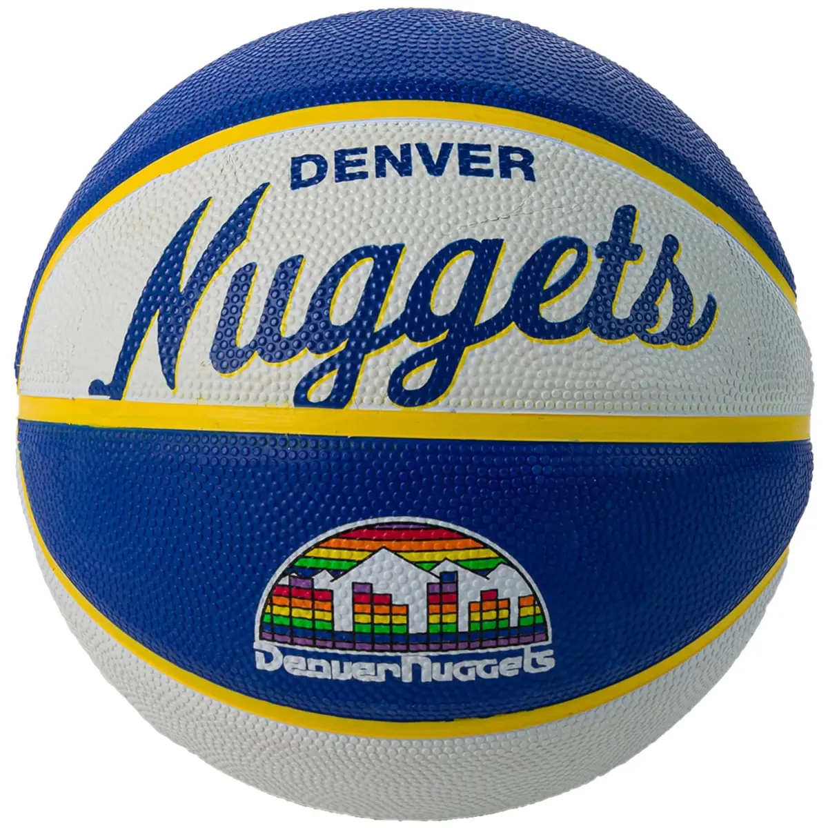 WILSON Mini NBA Team Retro Basketball - Denver Nuggets | Outdoor Grip & Nostalgic Design - main product image