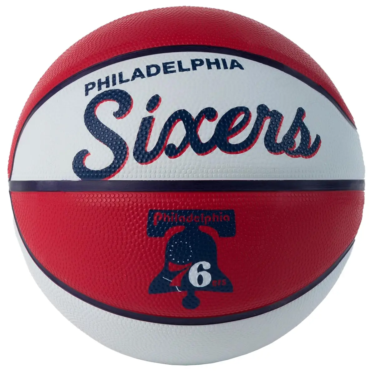 Wilson NBA Team Retro Mini Basketball - Philadelphia 76ers (Mini Size, 0.37 kg) | Official NBA Branding - main product image