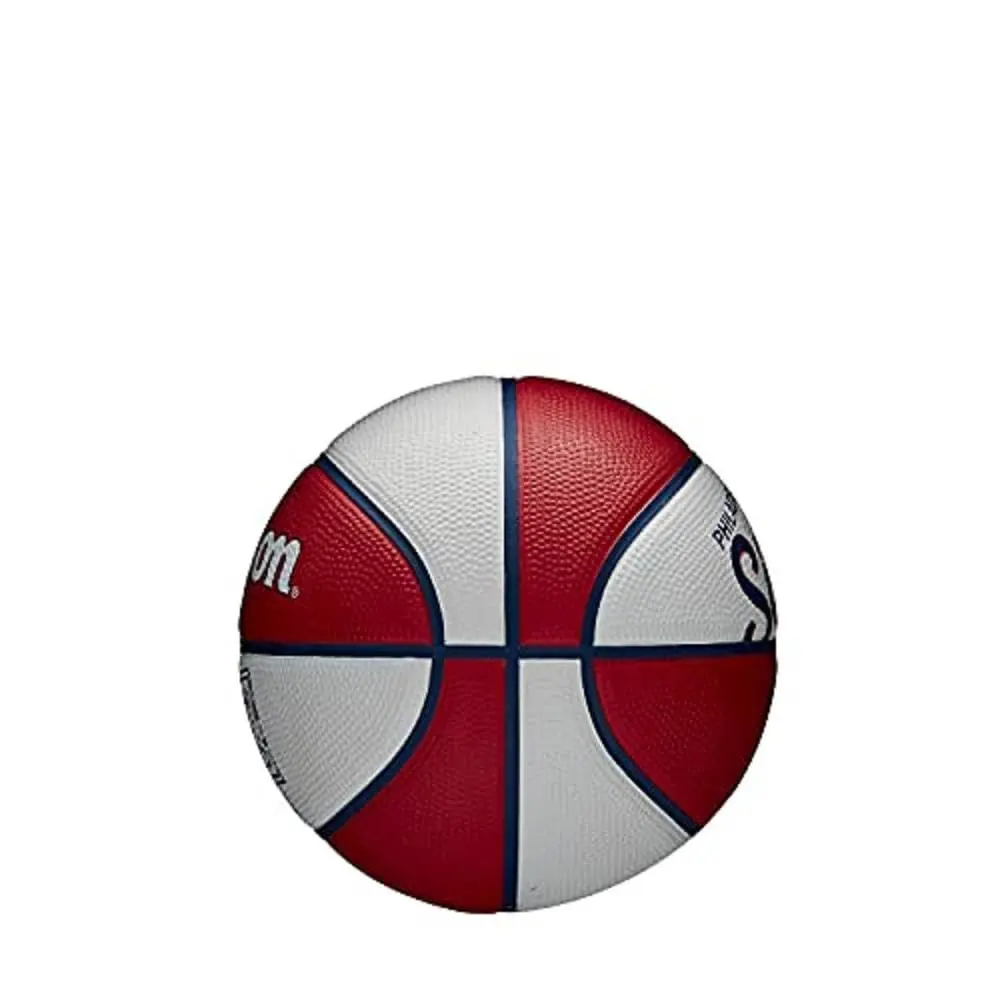Wilson NBA Team Retro Mini Basketball - Philadelphia 76ers (Mini Size, 0.37 kg) | Official NBA Branding - view 3