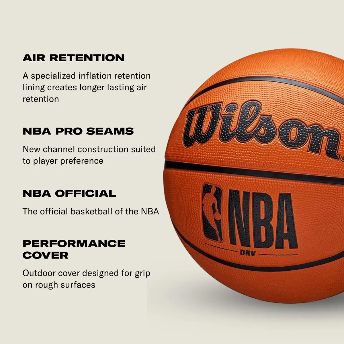 Wilson NBA DRV Series Basketball - Size 6 (28.5") | Outdoor Durability & NBA Official - view 5