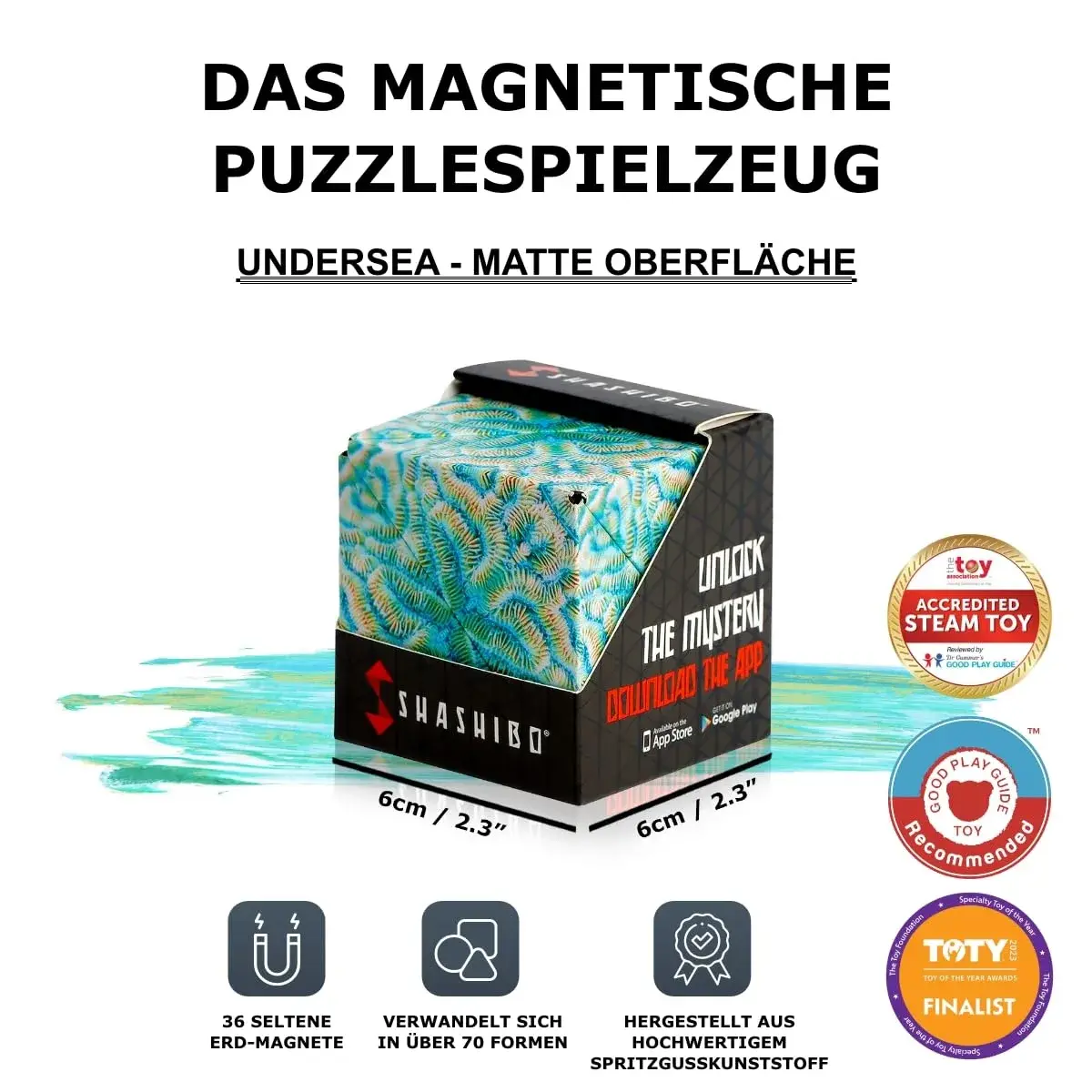 Shashibo Sensory Shape Shifting Cube Dodeca Undersea | Educational Puzzle Toy for Kids & Adults - view 3