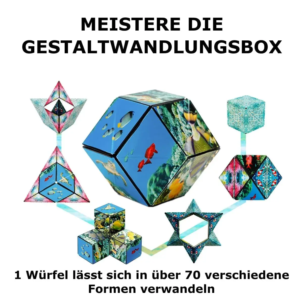 Shashibo Sensory Shape Shifting Cube Dodeca Undersea | Educational Puzzle Toy for Kids & Adults - view 5