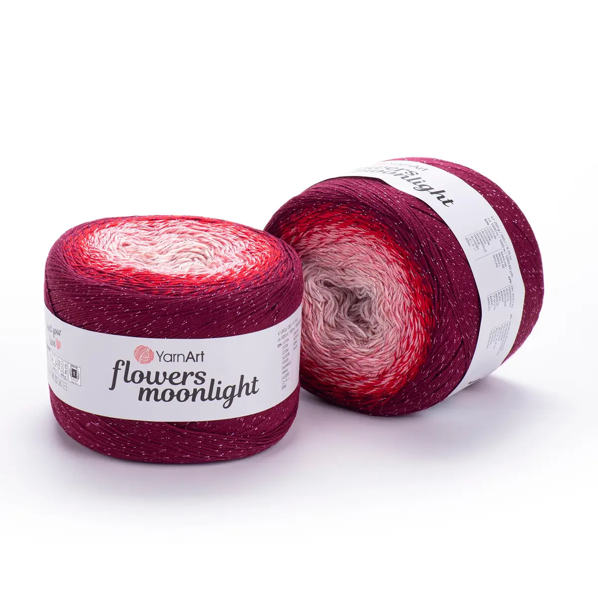 YarnArt Flowers Moonlight Gradient Cotton Acrylic Yarn 250g | Shiny Multicolor Crochet & Knitting Yarn - main product image