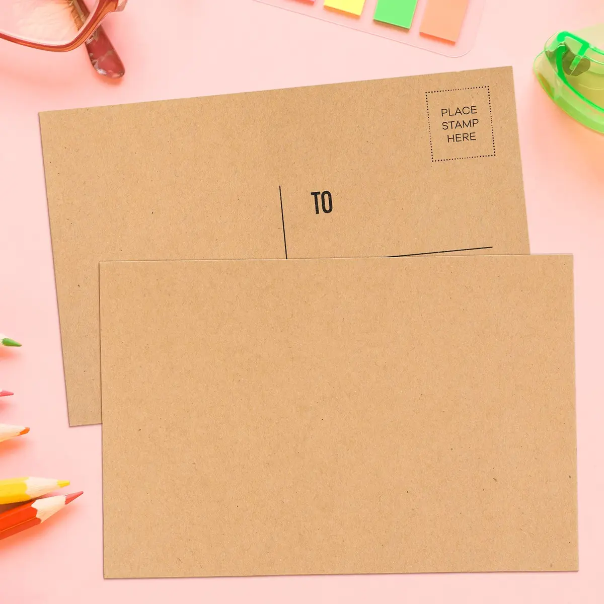 Sweetzer & Orange Kraft Blank Postcards 10.16cm x 15.24cm (4"x6") | 60-Count Pack for Mailing & Notes - view 8