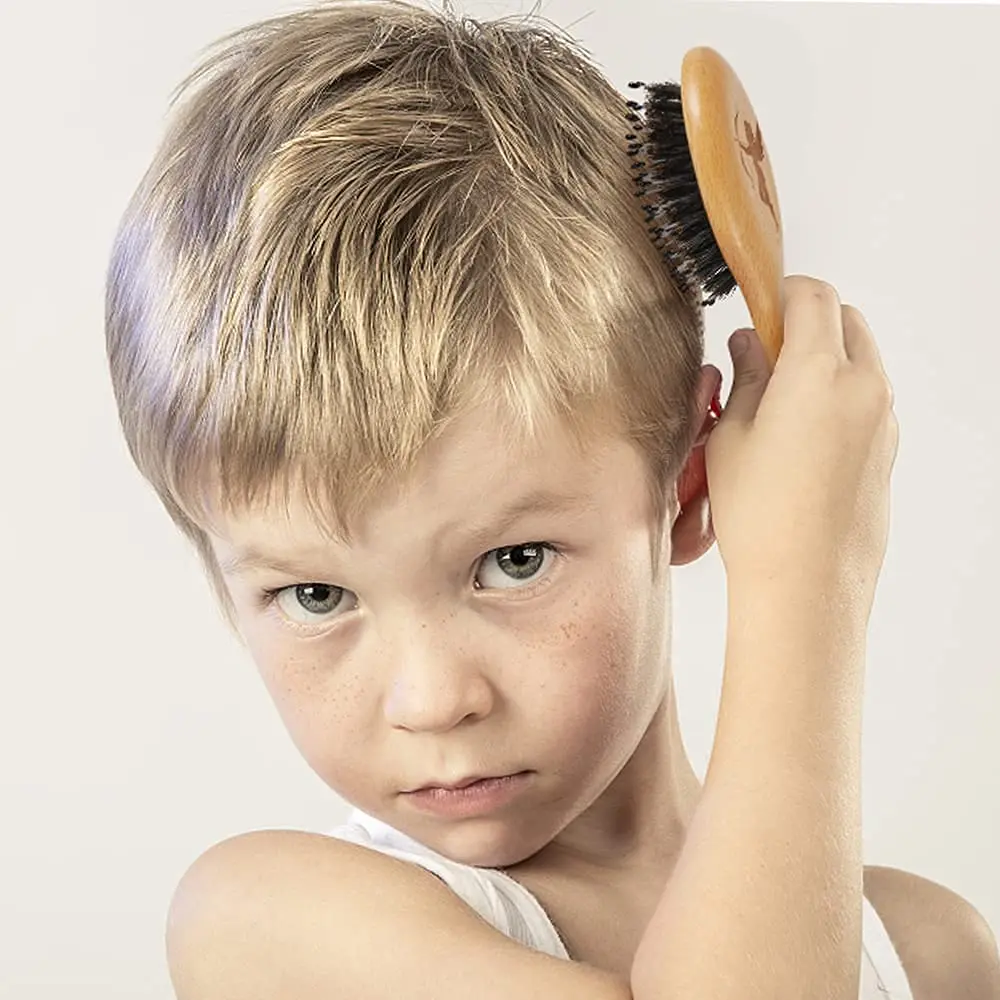Sosoon Pocket Mini Travel Boar Bristle Hairbrush | Detangles, Smooths, Adds Shine - view 3