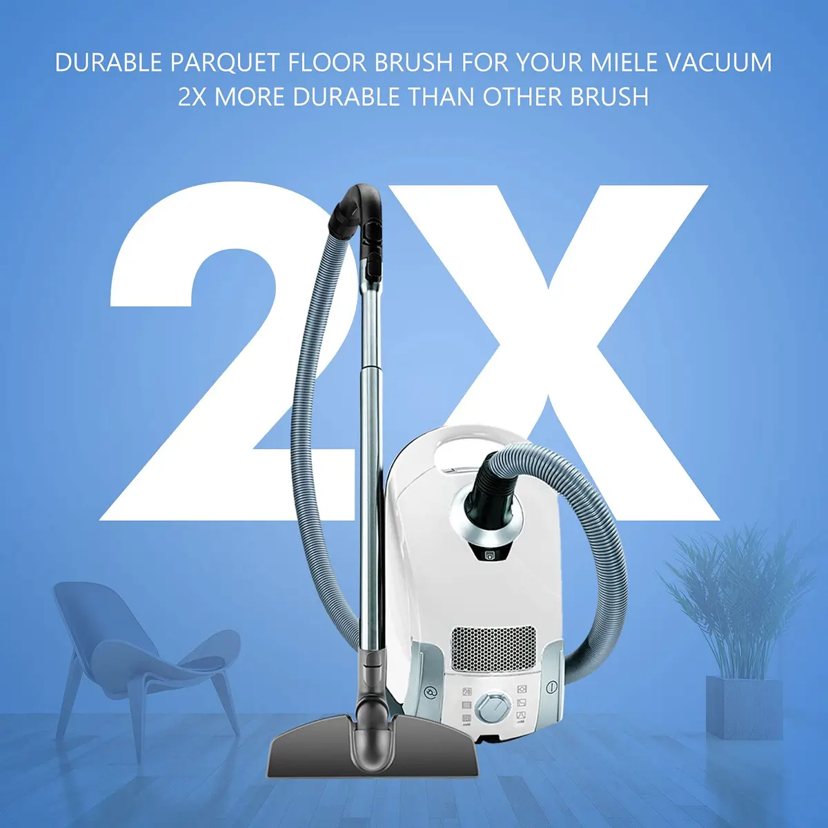 KEEPOW Vacuum Attachments Brush Compatible with Miele Vacuum Cleaner | 12 Inch Parquet Floor Brush for Hard Floors - view 5