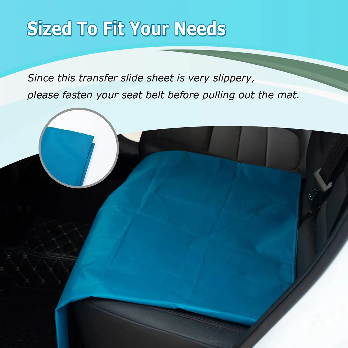 LOSCHEN Tubular Slide Sheet 72x72cm (28"x28") | Reduces Caregiver Strain & Aids Elderly Mobility - view 7
