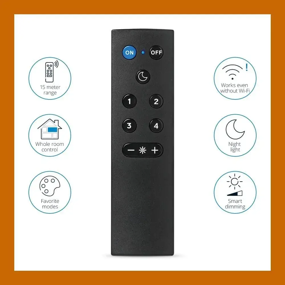 WiZ Connected Remote Light Switch, Black, 1 Pack | Smart Dimming & Control - view 3