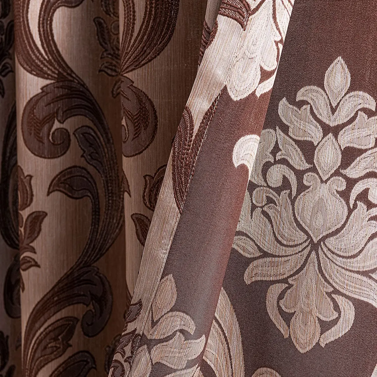 NAPEARL Sliding Door Curtains 120"W x 96"L | Damask Extra Wide Grommet Drapes for Living Room & Bedroom - view 6