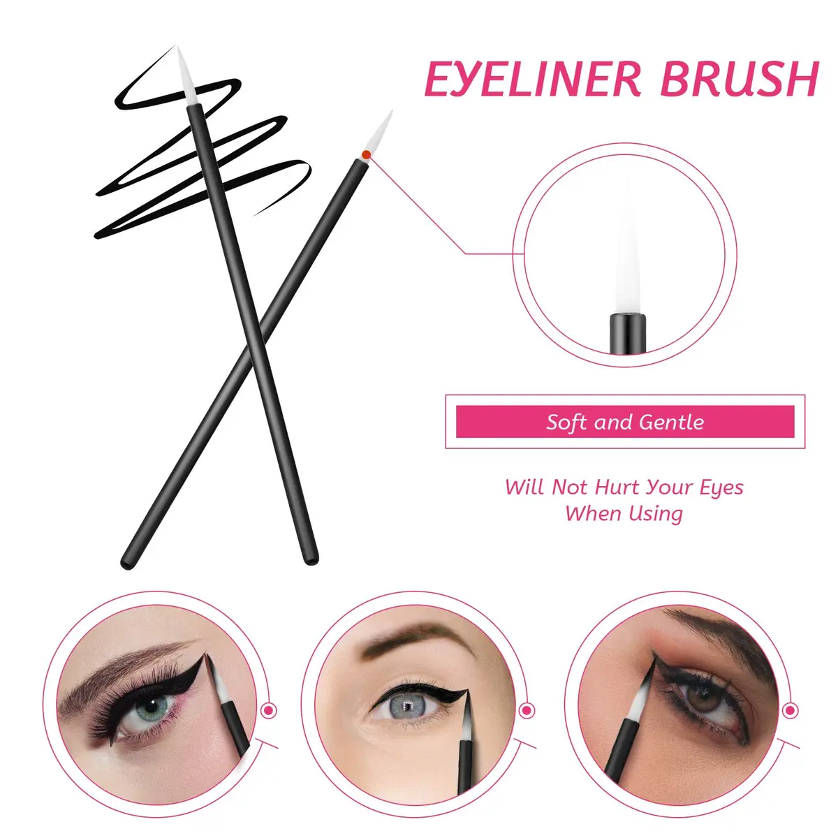 Maitys 263 Pcs Disposable Makeup Applicators Set with Organizer Box | Eyeliner Lip Mascara Wands - view 5