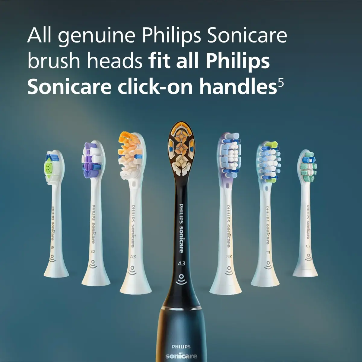 Philips Sonicare A3 Premium All-in-One Replacement Toothbrush Heads, White, 2 Count (Pack of 1) | Genuine USA Import - view 9