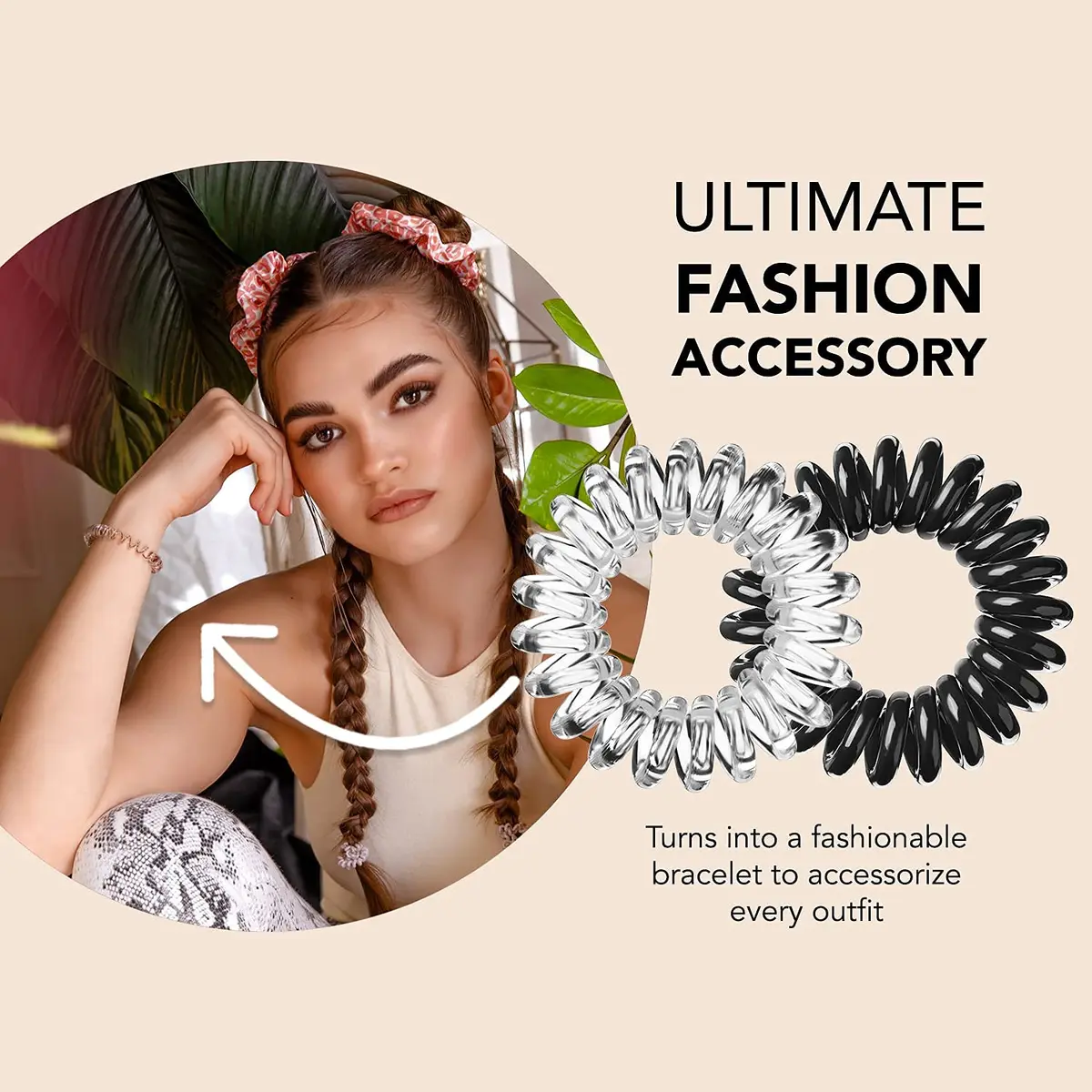 invisibobble Original Spiral Hair Ties 8 Pack | Traceless, Gentle & Strong Grip for Thick Hair - view 5