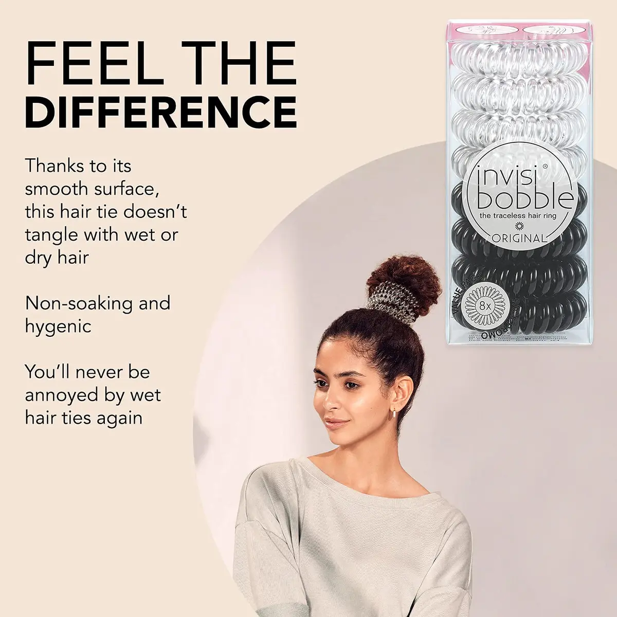 invisibobble Original Spiral Hair Ties 8 Pack | Traceless, Gentle & Strong Grip for Thick Hair - view 3